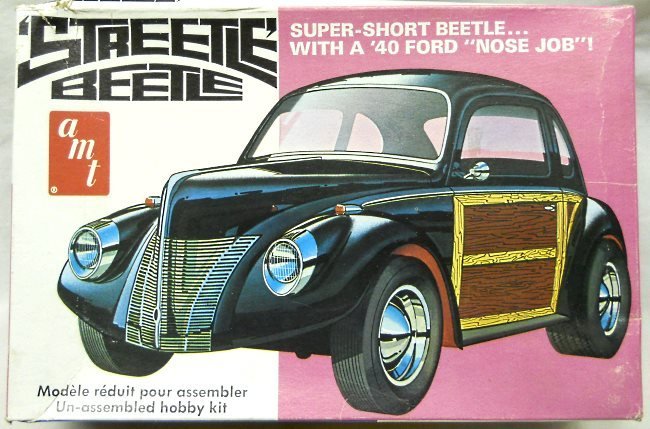 AMT 1/25 Streetle Beetle - Volkswagen Bug Street Rod With A 1940 Ford Nose Job, T205 plastic model kit